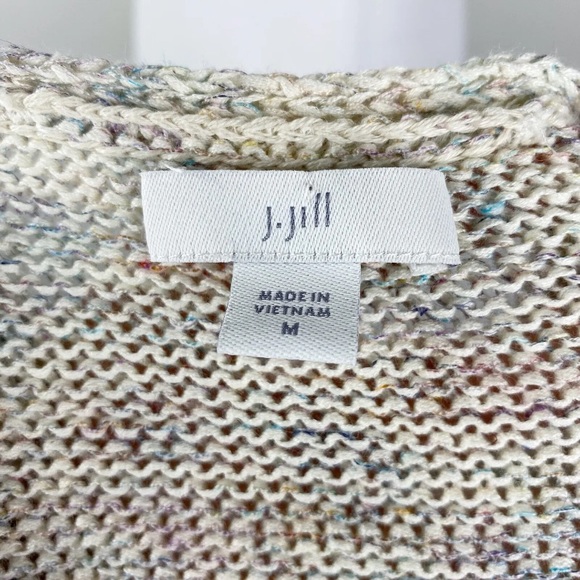 J. JILL Speckled Tan Linen Blend Sweater Sz. M - Picture 11 of 12